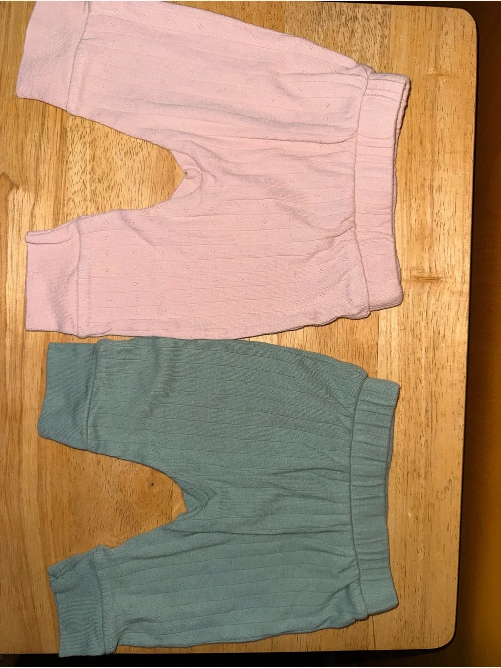 cloud island Pink and Teal Ribbed Jogger Pants - Set of 2